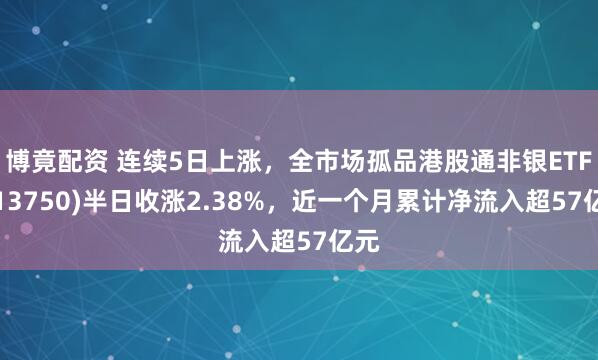 博竟配资 连续5日上涨，全市场孤品港股通非银ETF(513750)半日收涨2.38%，近一个月累计净流入超57亿元
